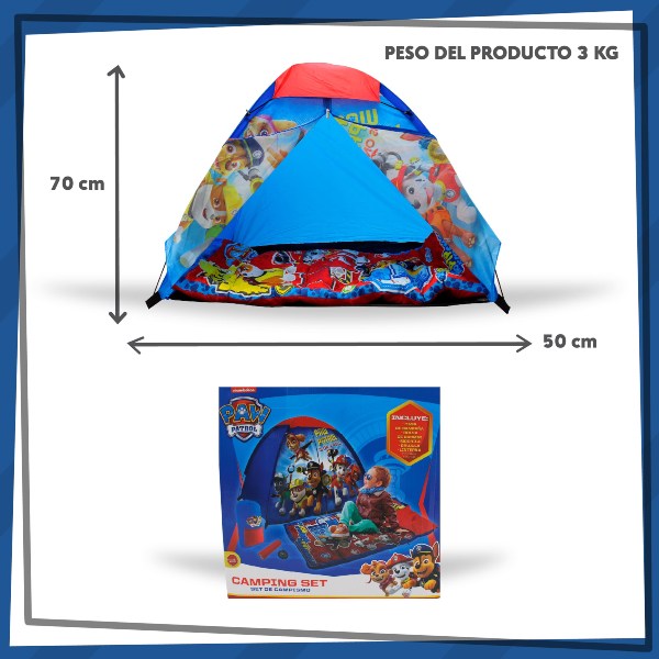 Set de Acampar para niños Paw Patrol Flying Wheels