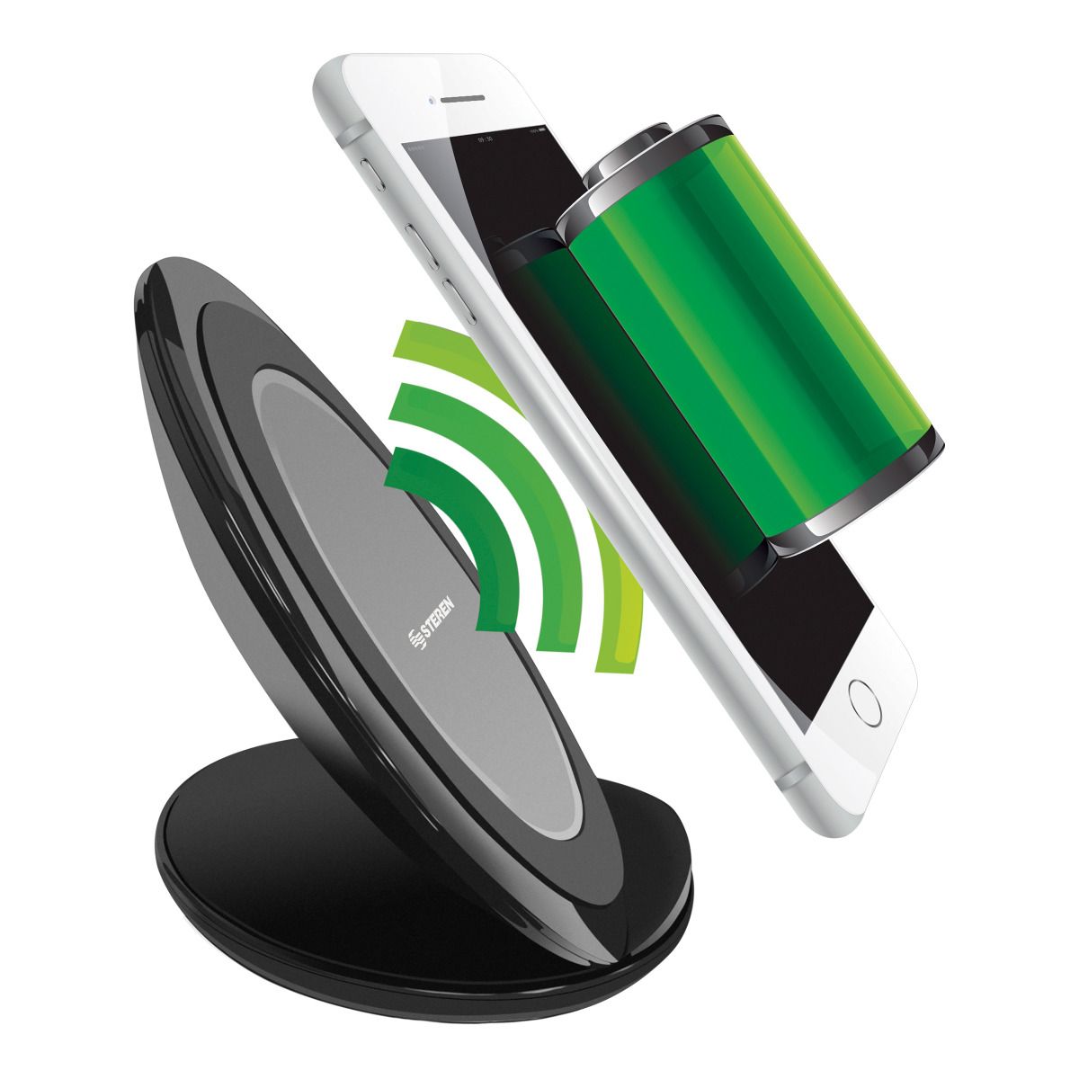 Cargador Inalámbrico Qi Turbo Carga Steren ELI-940