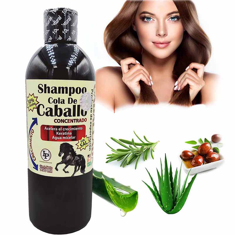 Shampoo Cola De Caballo Sin Sal + Keratina + Biotina Caballada para Fortalecimiento del Cabello 950ml