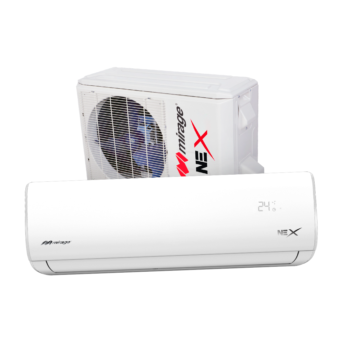 AIRE ACONDICIONADO MINISPLIT MIRAGE NEX - 1TON - 220V - FRIO/CALOR - 12000BTU