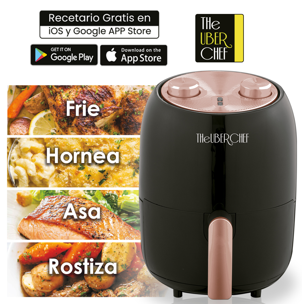 Freidora De Aire Electrica 2.5 Litros Airfryer - Theuberchef