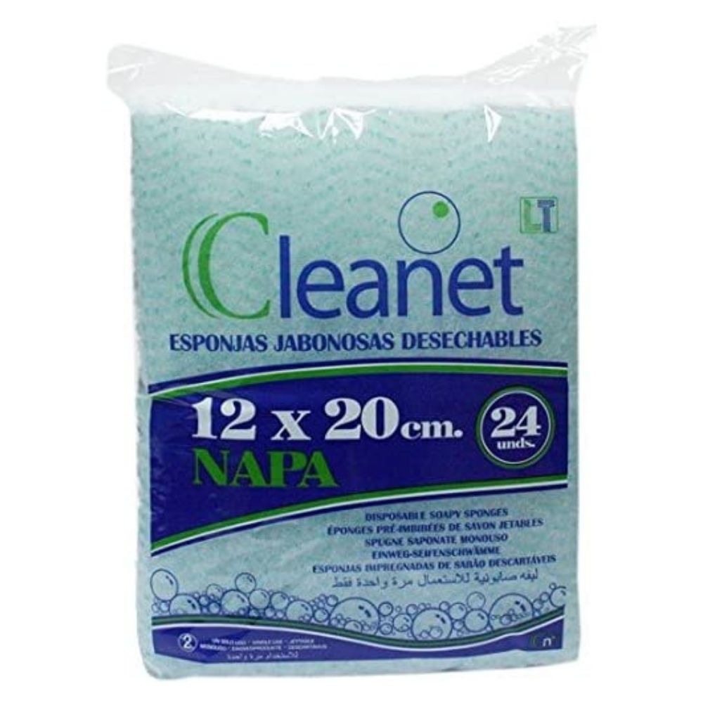 Cleanet 12x20 Esponjas Jabonosas Para Bañarse Desechables