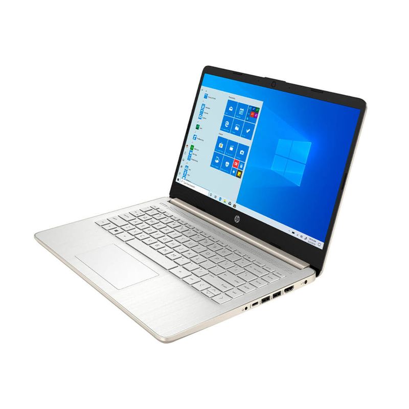HP Laptop 14" 14-dq0003dx Intel Celeron N4020 64GB eMMC 4GB Windows 10 Home en modo S Oro