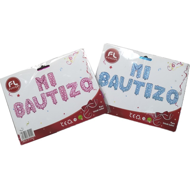 Globo Letras Mi Bautizo