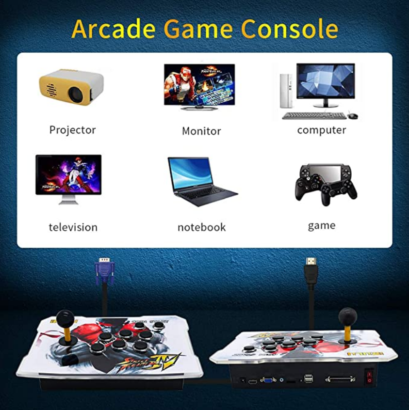 Consola Arcade Pandora Tablero Dividió Con Joystick +6000 Juegos - Main Image