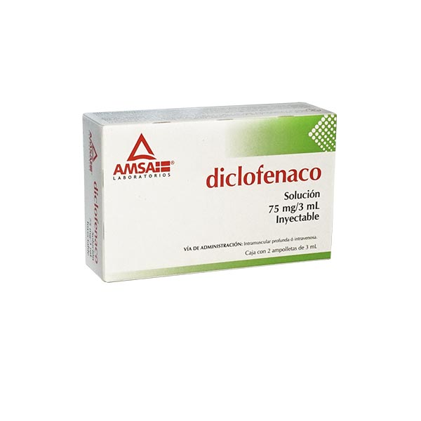 Diclofenaco Sol. Inyectable 75mg/3ml -- 2 ampolletas