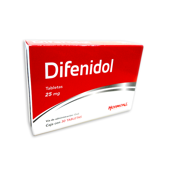 Difenidol 25mg -- 30 tabletas