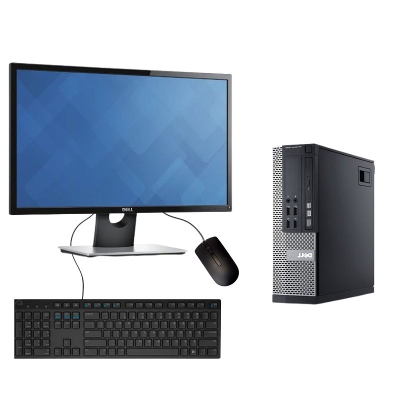 PC Dell Optiplex 9020 SFF- Intel Core i5 4ta generación- 8GB RAM- 500GB HDD-Monitor 19"-WIFI- Windows 10 Pro- Equipo Clase B, Reacondicionado.