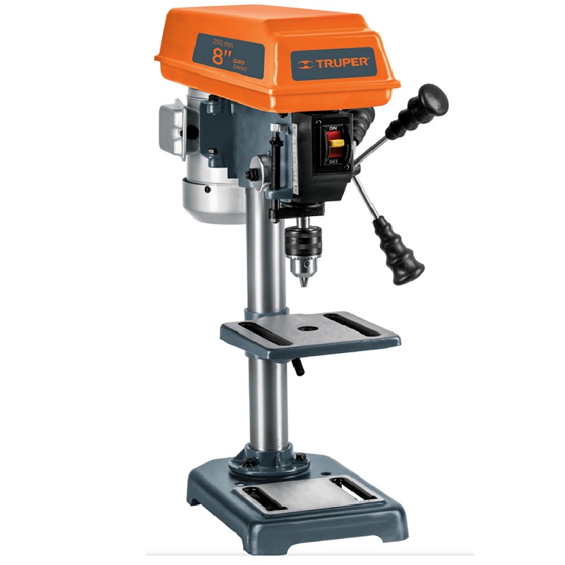 Taladro de Banco de 1/2 x 8" Truper TAPI-8 de 1/3 HP de 250W Uso en Talleres Perfora Metales Acero Madera Plásticos