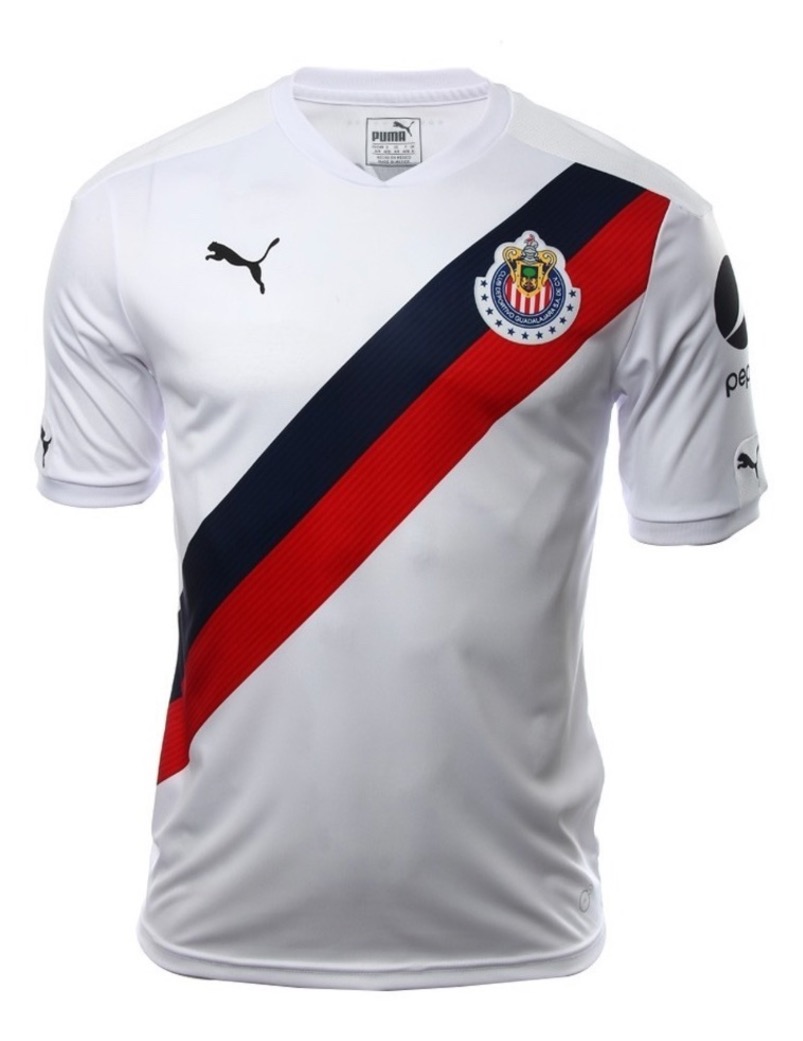 Jersey Puma de las Chivas del Guadalajara de Visitante Blanca Franja