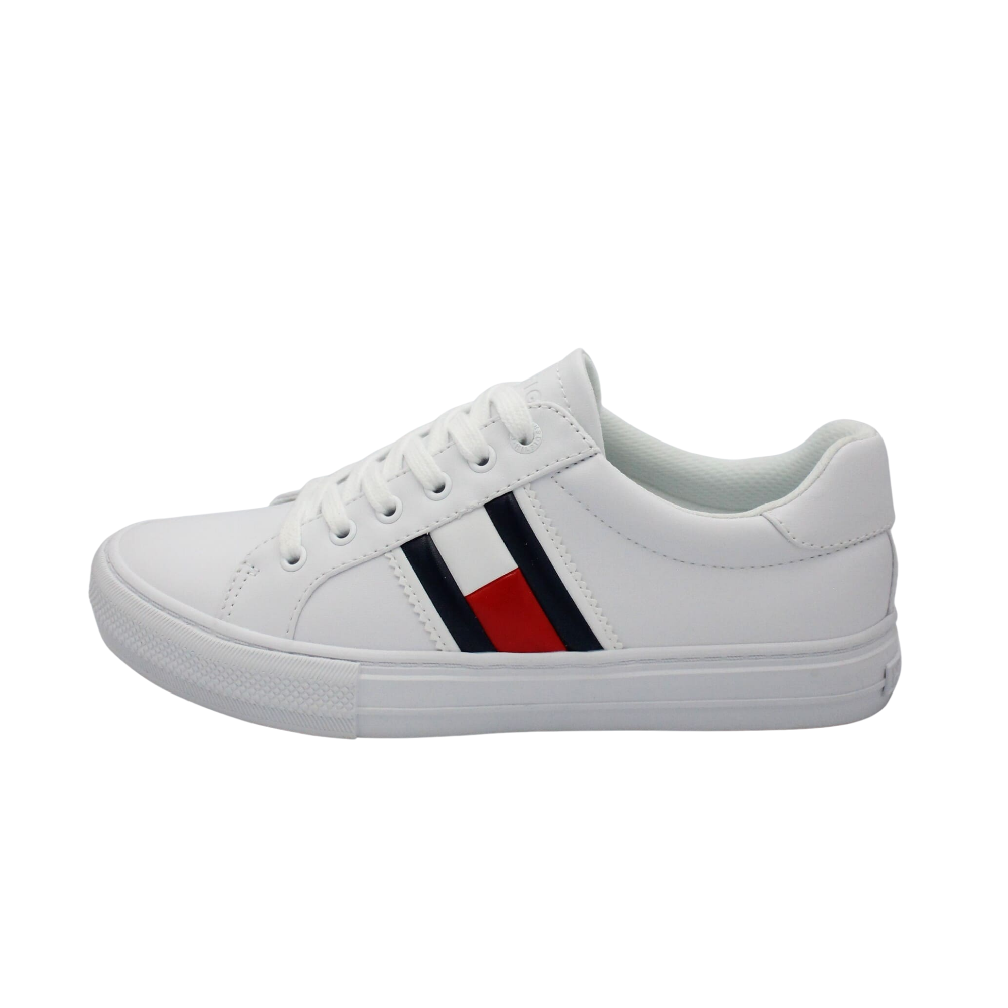 Tenis Tommy Hilfiger Megah Blanco Azul Rojo de Dama