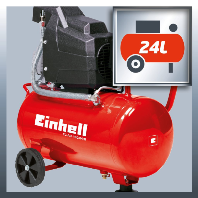 Compresor de Aire Lubricado Einhell 24 L 2.0 HP TC-AC 190/24/8 Disa Home