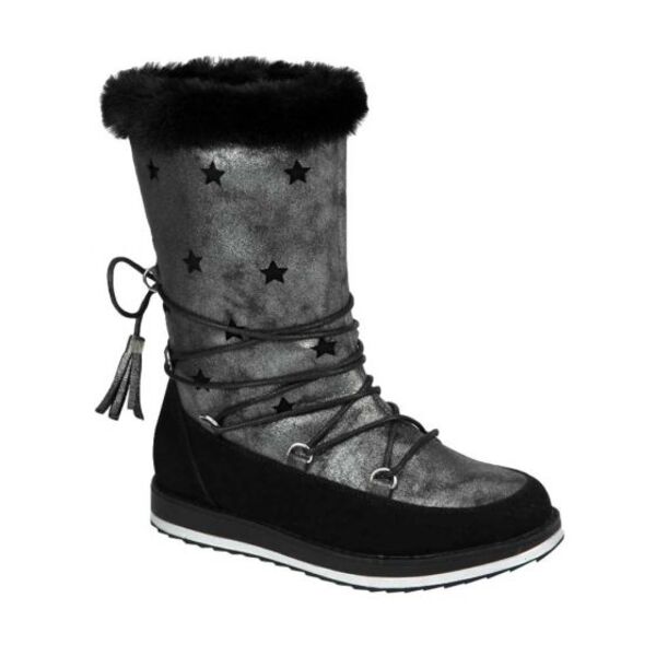 Botas Ugg para niña, marca Urban Shoes, negras con adorno de estrellas 2359 997710