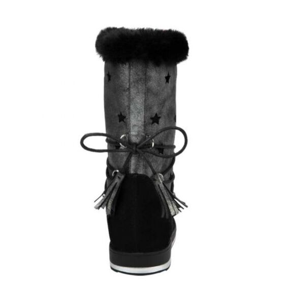 Botas Ugg para niña, marca Urban Shoes, negras con adorno de estrellas 2359 997710