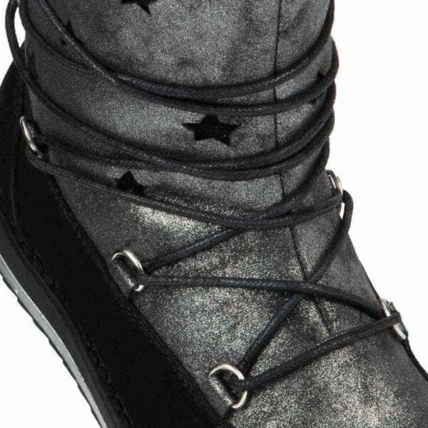 Botas Ugg para niña, marca Urban Shoes, negras con adorno de estrellas 2359 997710