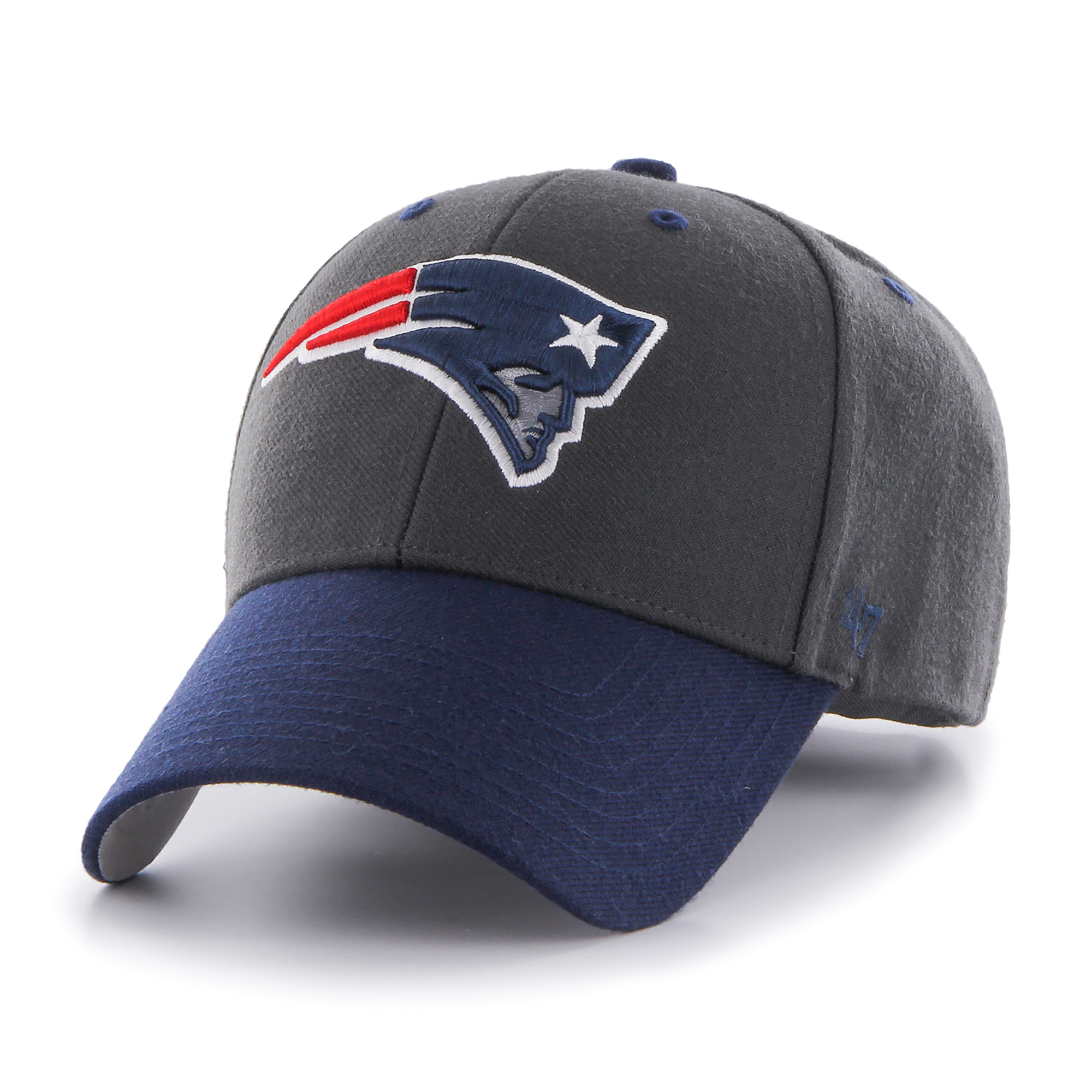 Gorra Unisex 47 Brand Audible Two Tone Mvp New England Patriots Charcoal F-ADBLT19WBV-CC