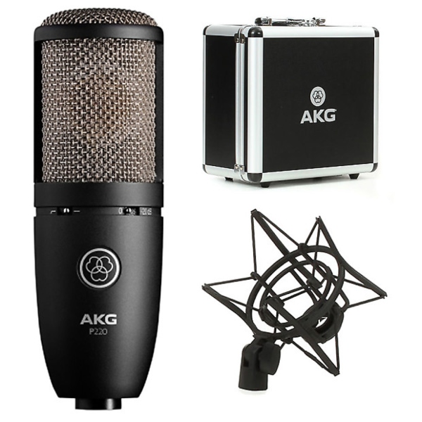 MICROFONO AKG DE CONDENSADOR IDEAL PARA VOZ PRINCIPAL O INSTRUMENTOS DE METAL P220			
