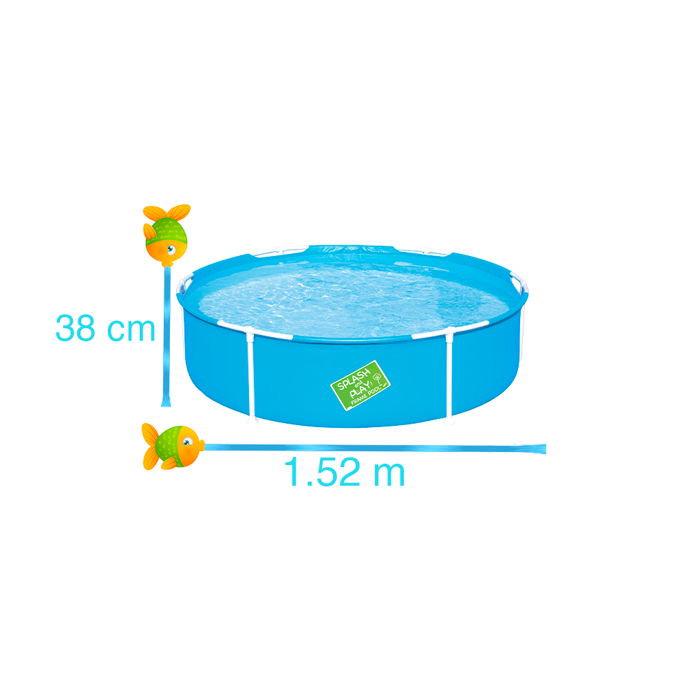 Alberca Estructural Armable Infantil Redonda Bestway 580 L 152 cm Diámetro Azul Niños