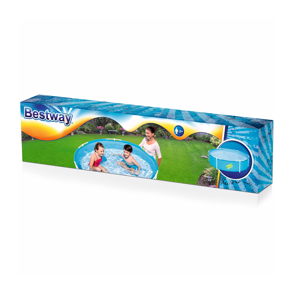 Alberca Estructural Armable Infantil Redonda Bestway 580 L 152 cm Diámetro Azul Niños