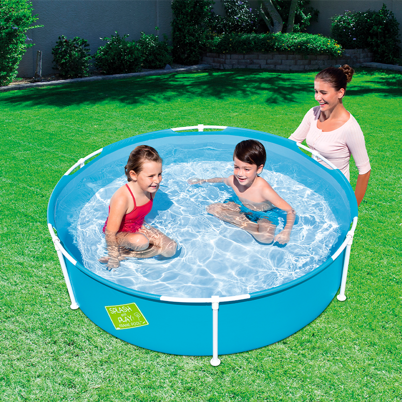 Alberca Estructural Armable Infantil Redonda Bestway 580 L 152 cm Diámetro Azul Niños