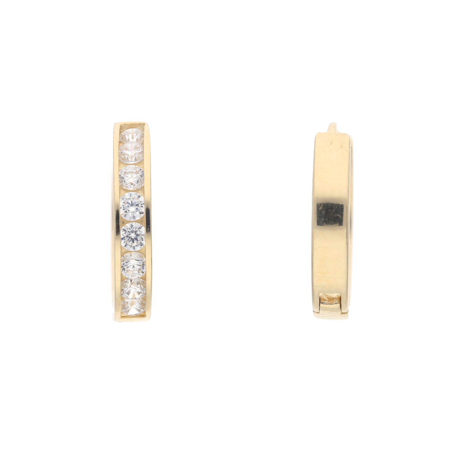 Aretes Doble Vista Oro 14 Kilates