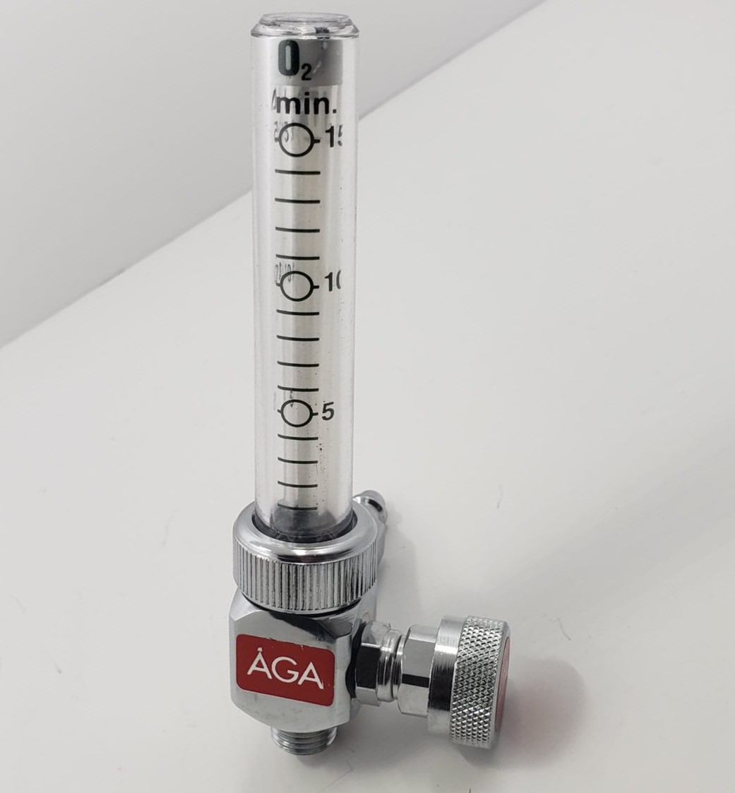 Flujometro de oxigeno sencillo de 0 - 15 lpm, conexión Puritan