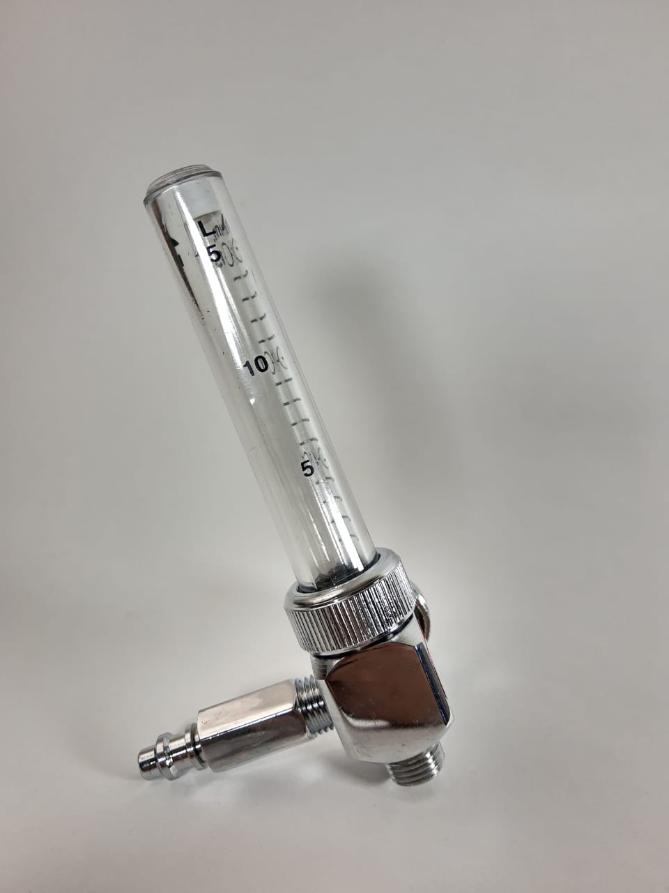 Flujometro de oxigeno sencillo de 0 - 15 lpm, conexión Puritan