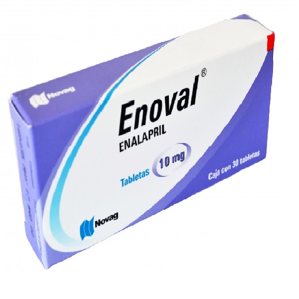 Enoval Enalapril 10mg -- 30 tabletas