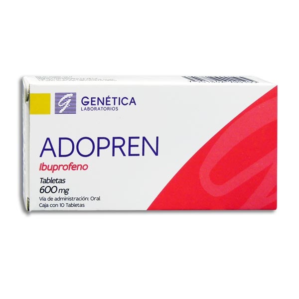 Adopren Ibuprofeno 600mg -- 10 tabletas 