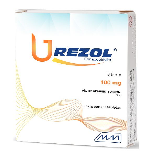 Urezol Fenazopiridina 100 mg. -- 20 tabletas