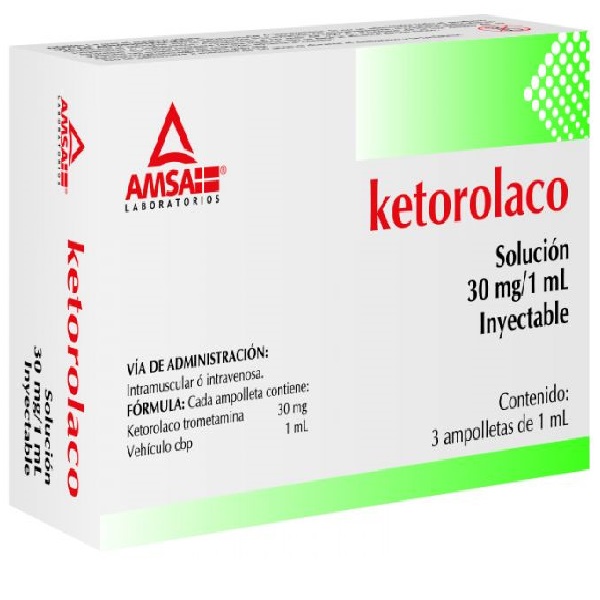 Ketorolaco Sol. Inyectable 3 ampolletas