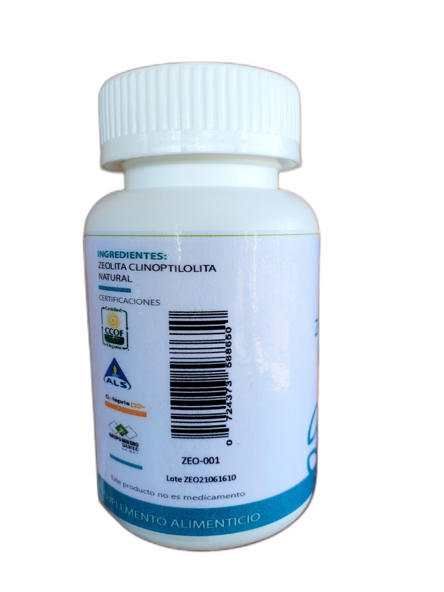 Zeolita Premium calidad certificada para consumo humano 60 cápsulas