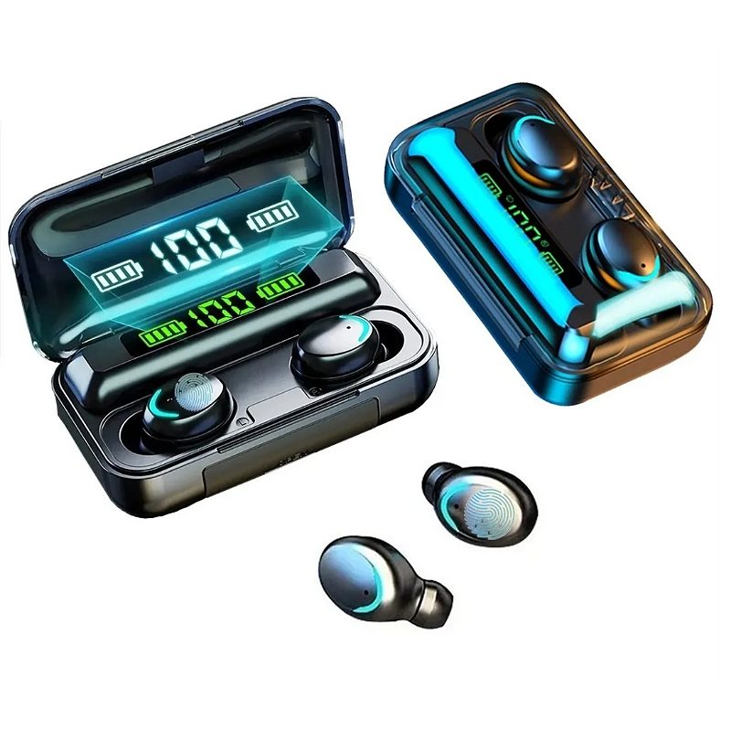  TWS - Auriculares inalámbricos Bluetooth para correr,  impermeables, con funda de carga inalámbrica, modo individual/doble, para  trabajo, deportes, correr, color verde : Electrónica