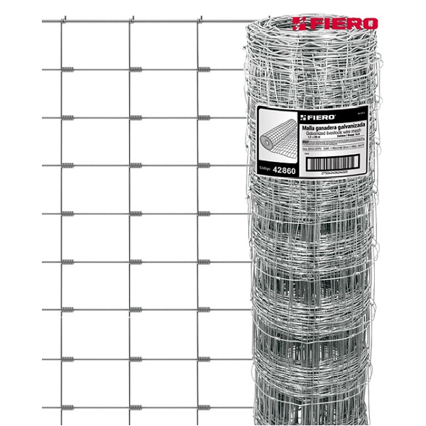 Malla Galvanizada Ganadera 1.20 X 50 m Graduada Cercos Perimetrales, Huertos, Corrales MAGA-50X12 FIERO