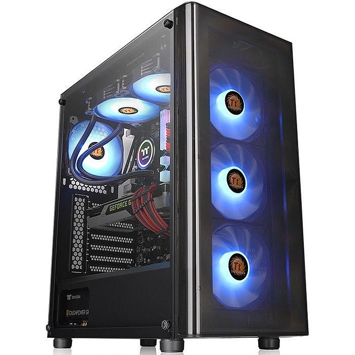 Gabinete Thermaltake V200 TG RGB Vidrio Templado 4 Ventiladores CA-1K8-00M1WN-01