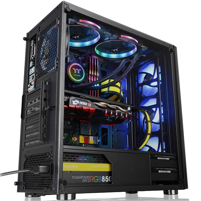 Gabinete Thermaltake V200 TG RGB Vidrio Templado 4 Ventiladores CA-1K8-00M1WN-01