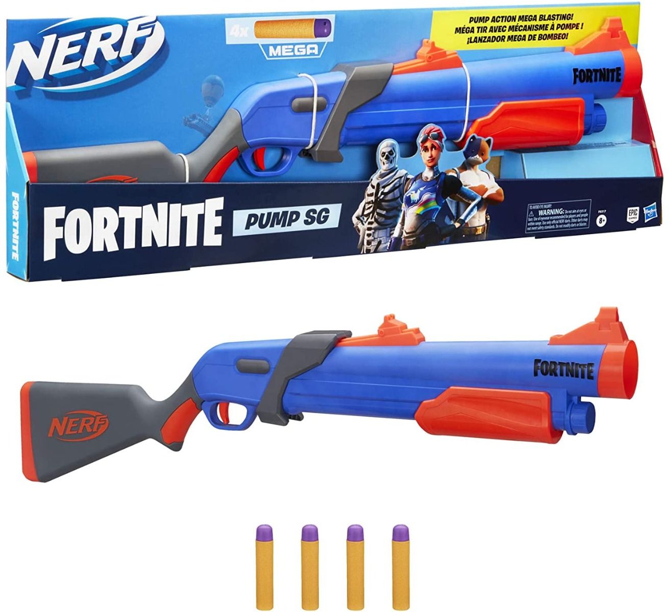 Nerf Pistola De Bombeo SG - Fortnite