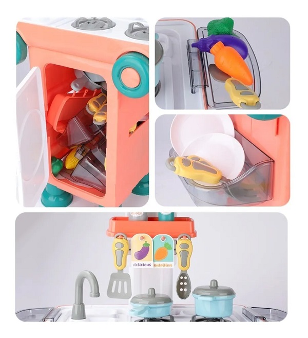 Maletín cocina de juguete con accesorios