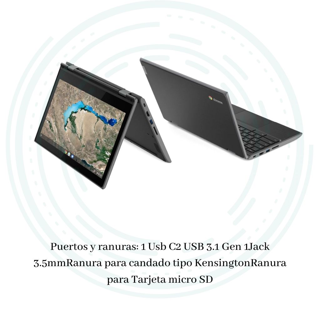 Laptop Lenovo 300e Chromebook 2G 11.6 Intel Celeron N4000 Disco duro 32 GB Ram 4 GB Chrome Os Inglés