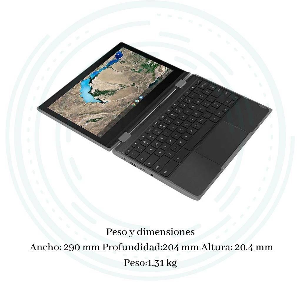 Laptop Lenovo 300e Chromebook 2G 11.6 Intel Celeron N4000 Disco duro 32 GB Ram 4 GB Chrome Os Inglés