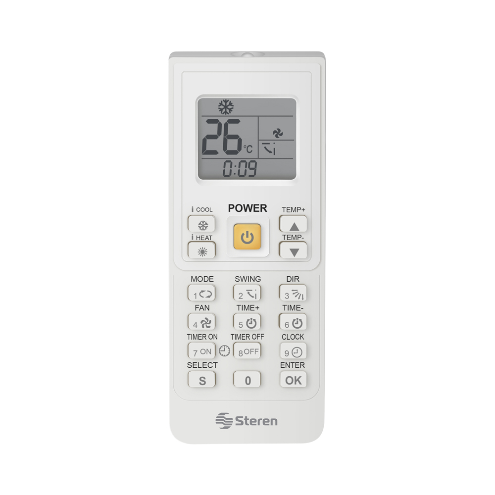 Control Remoto Universal para Aire Acondicionado Mini Solit y Ventana Steren RM-505