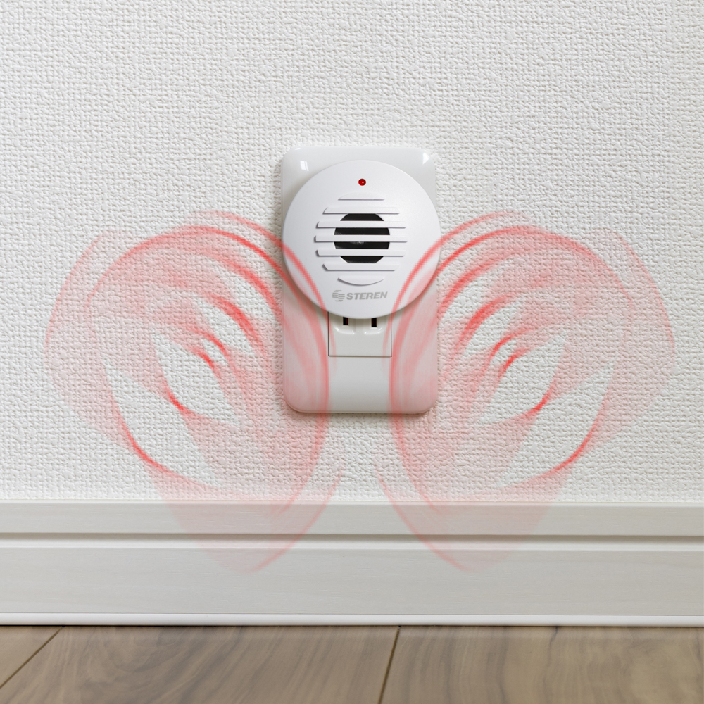 Ahuyentador Ultrasónico de Plagas Steren Mini para Ratas, Ratones, Mosquitos, Etc. REPELTRONIC-Mini