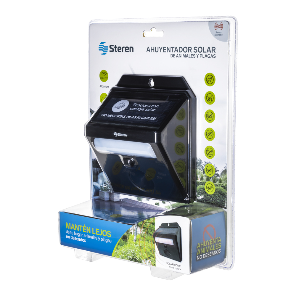 Ahuyentador Solar Ultrasónico para Plagas Steren SOLARTRONIC