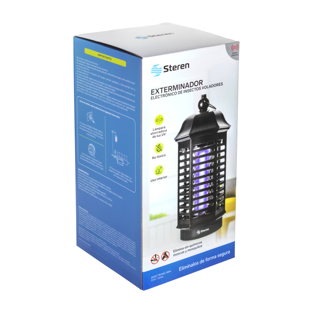 Exterminador Eléctrico de Insectos Voladores Steren INSECTRONIC-MINI
