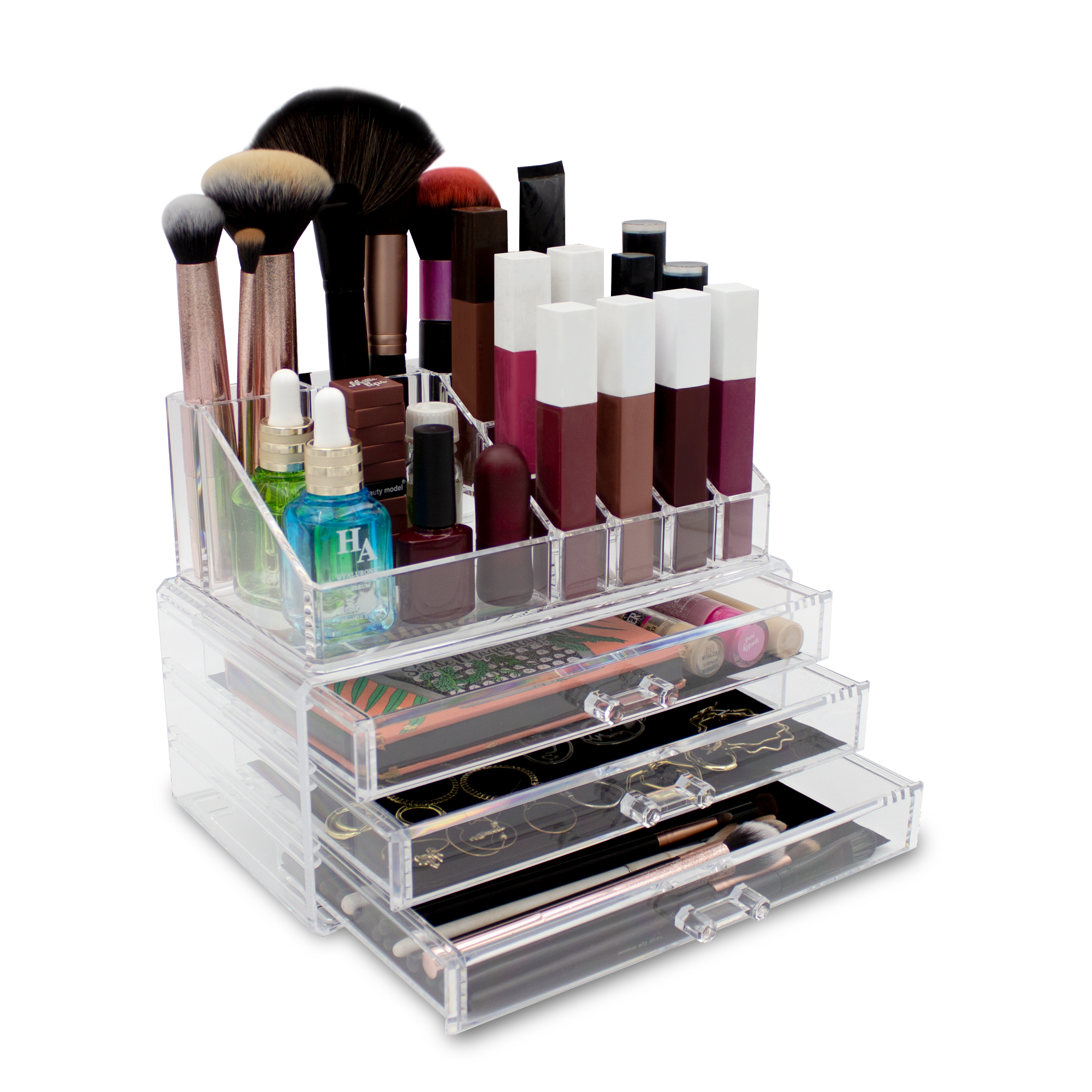 Organizador Para Cosméticos Acrílico Maquillaje Cosmetiquera  TRANSPARENTE