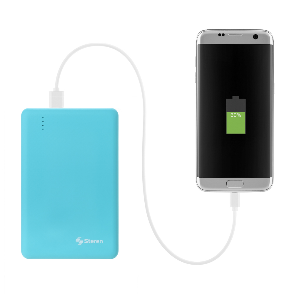 Batería de Respaldo Power Bank Steren con 5,000 mAh y Salida USB MOV-1058 Texturizada