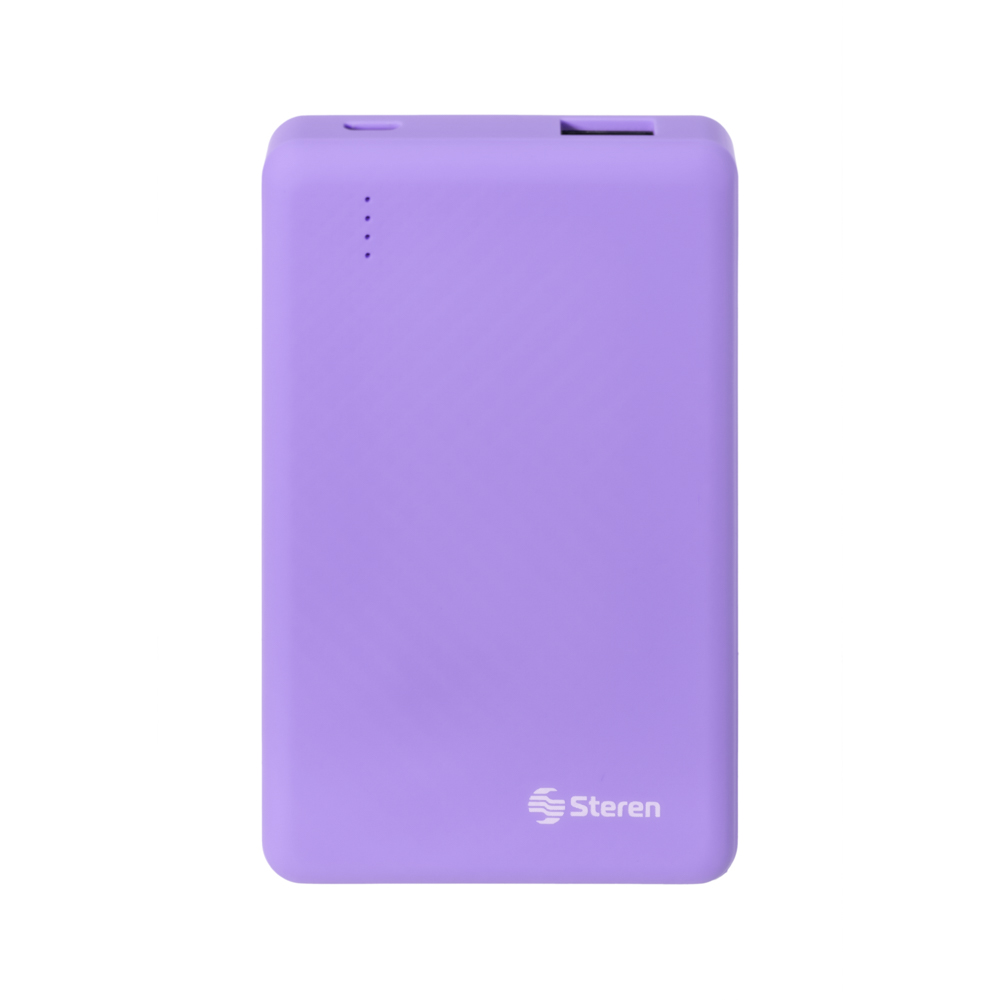 Batería de Respaldo Power Bank Steren con 5,000 mAh y Salida USB MOV-1058 Texturizada