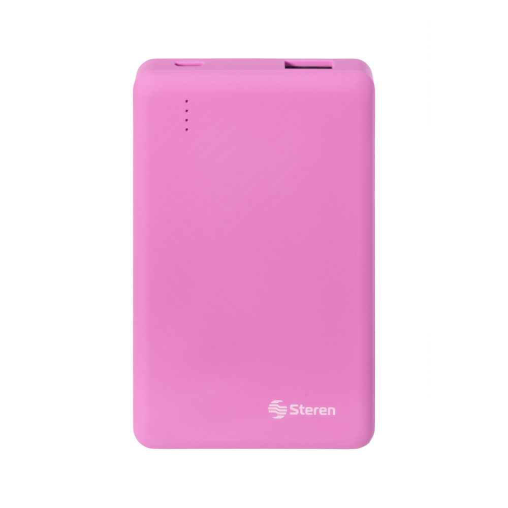Batería de Respaldo Power Bank Steren con 5,000 mAh y Salida USB MOV-1058 Texturizada