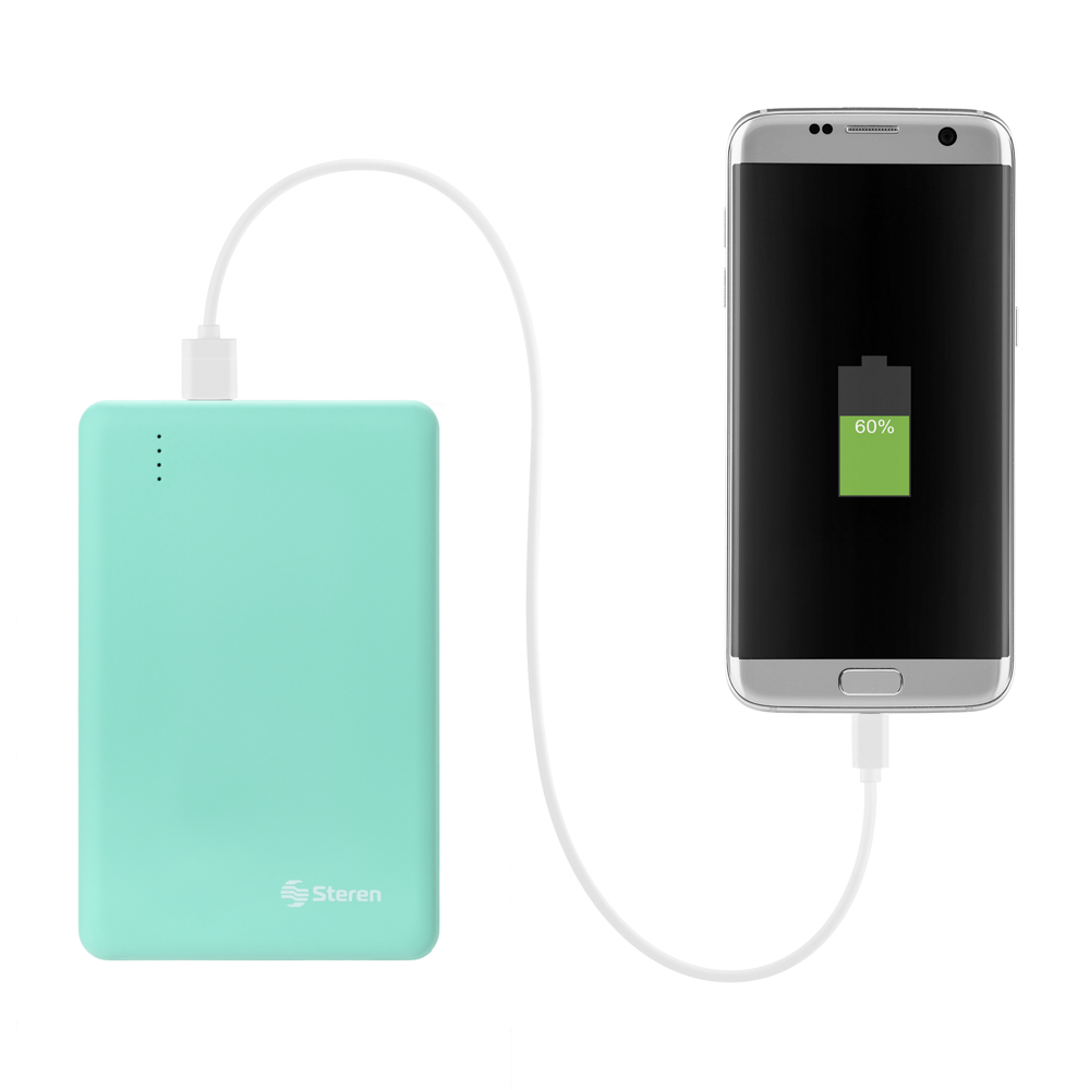 Batería de Respaldo Power Bank Steren con 5,000 mAh y Salida USB MOV-1058 Texturizada