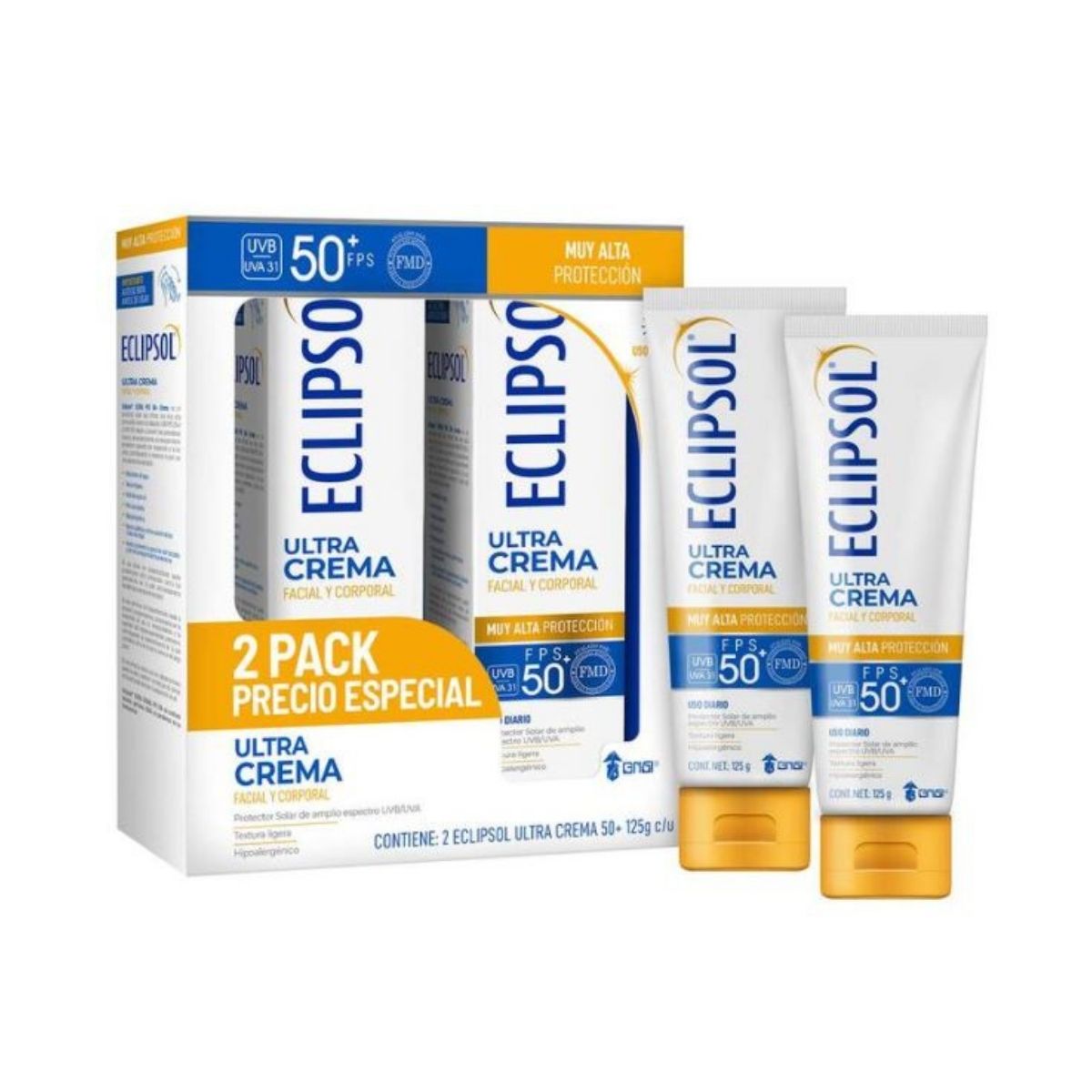 Bloqueador Solar FPS 50+ Eclipsol 667355 2 pzas